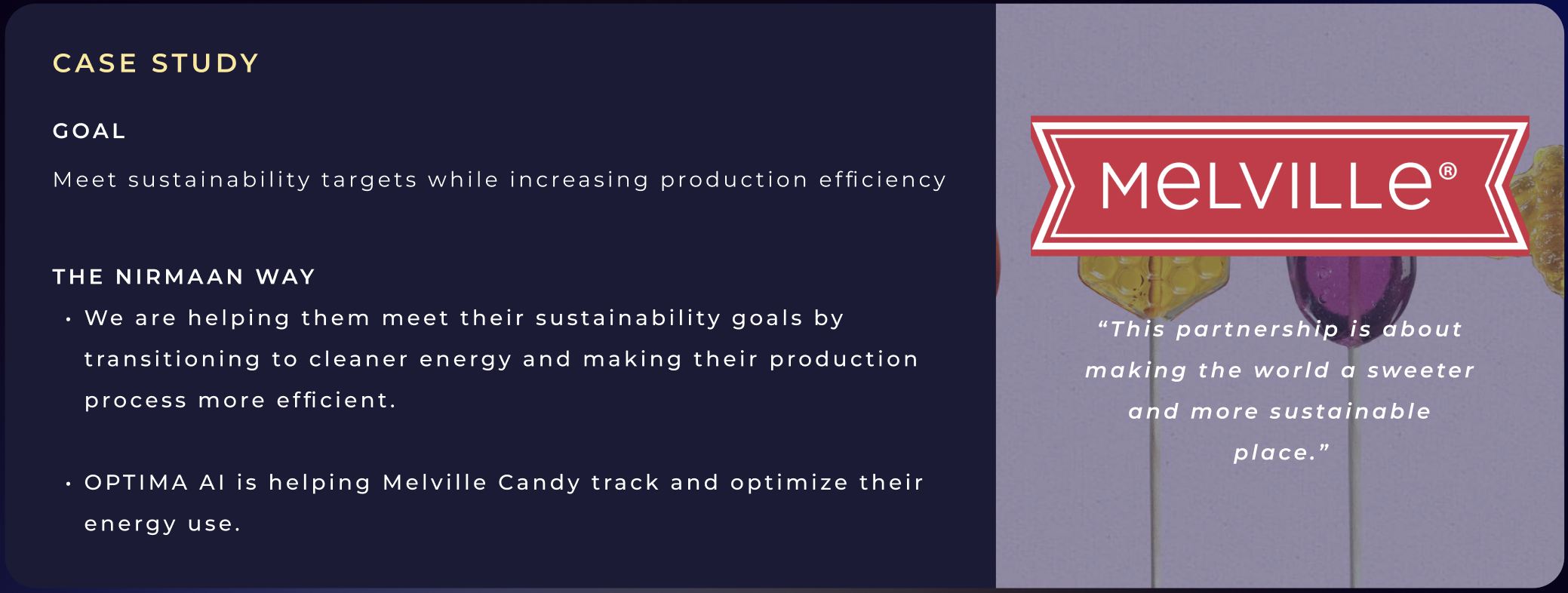 Nirmaan customer case study section